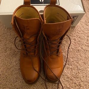 Frye lace up boots